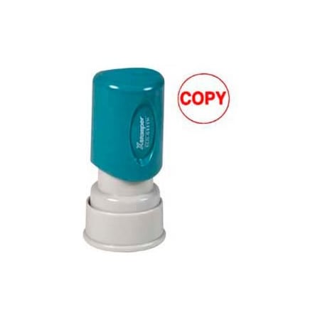 Shachihata Xstamper Pre-Inked Message Stamp, COPY, 5/8" Diameter, Red 11407